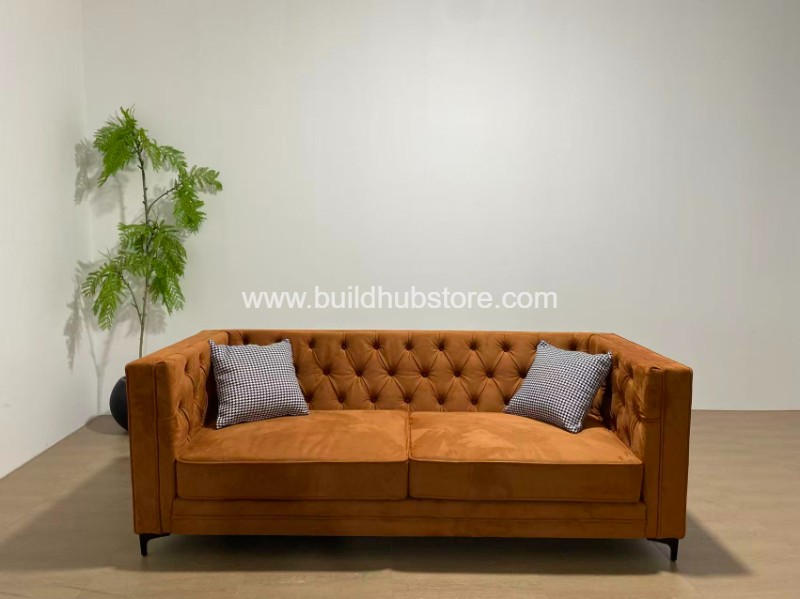 绒布深坐双人位沙发-2080*1000*700