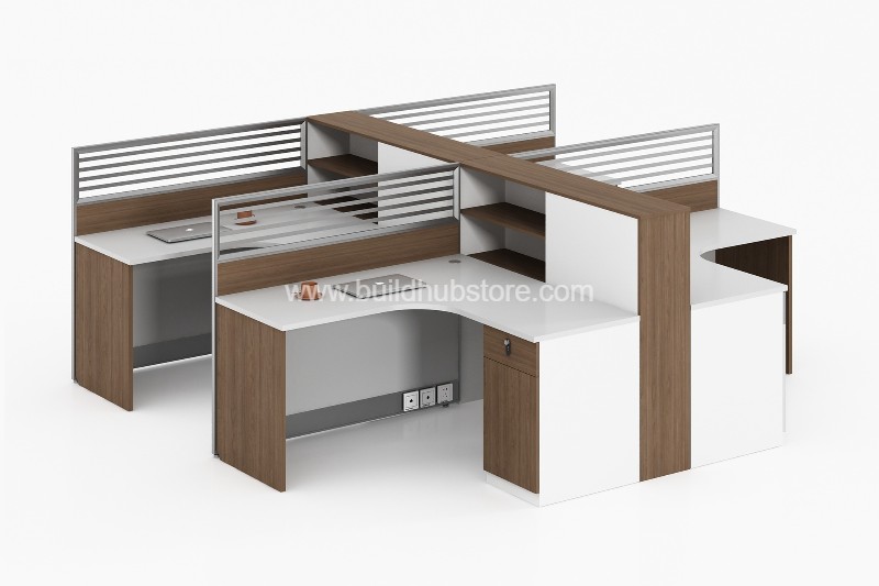 刨花板办公桌-2800*2800*1100